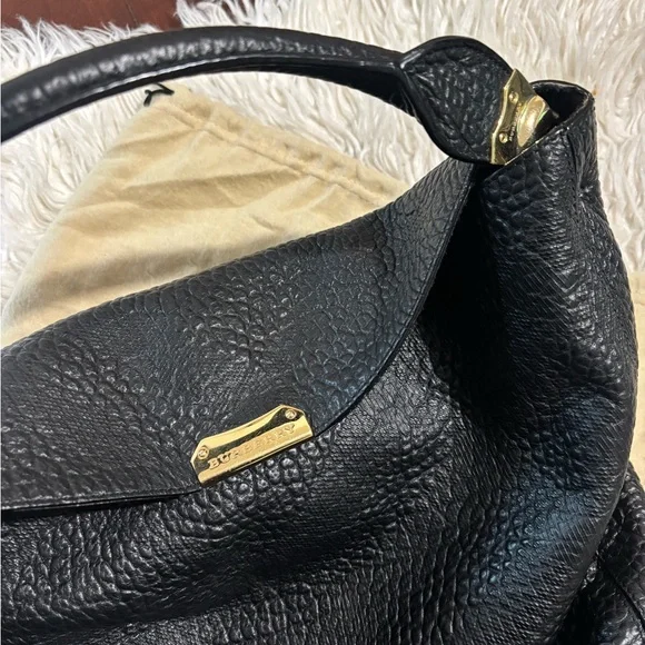 Burberry Textured Black Hobo Bag - Picture 6 of 8